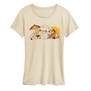 Women's - Peanuts - Girls Beach Day Short Sleeve Graphic T-Shirt - 1 of 4