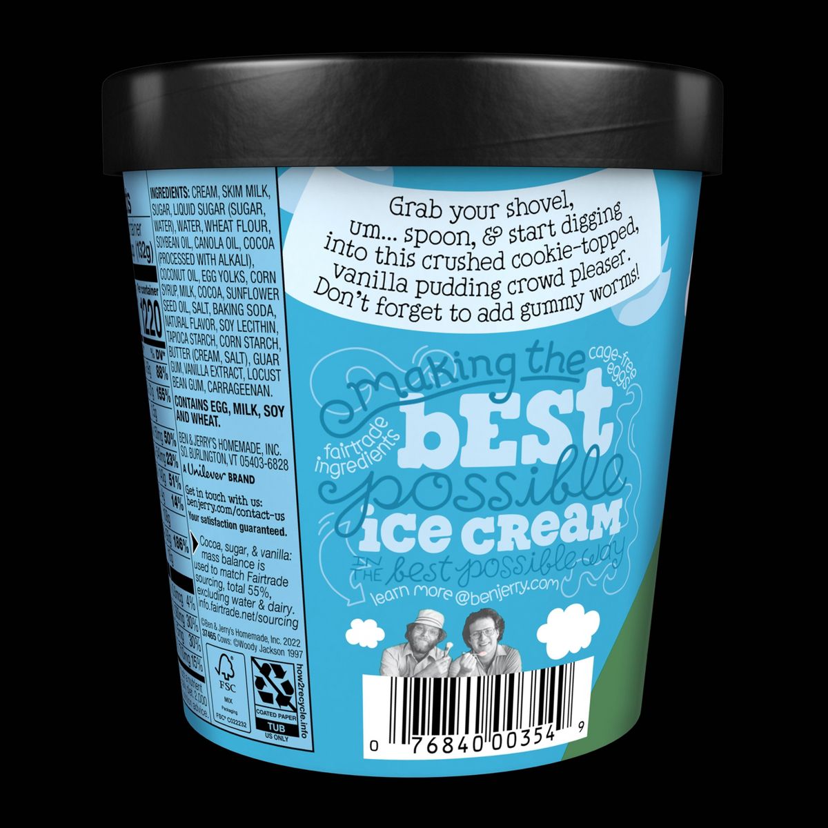 Ben & Jerry's Topped Ice Cream Dirt Cake Frozen Dessert - 15.2oz - thumbnail 3
