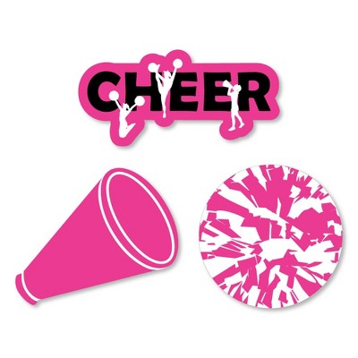 Big Dot of Happiness We've Got Spirit - Cheerleading - DIY Shaped Birthday Party or Cheerleader Party Cut-Outs - 24 Count