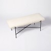 Clarkston Metal Base Upholstered Bench Cream Boucle - Threshold™ designed with Studio McGee - image 4 of 4