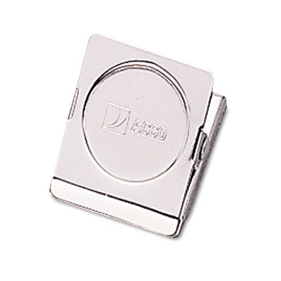 Acco Magnetic Clip Metal 7/8" Cap Small 1 1/2"w Chrome 72131