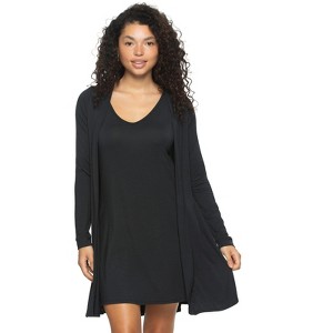 Felina Modal Tank Chemise And Wrap - Womens Loungewear, Posh Pajama Sets For Women - Lounge Set - 1 of 3