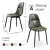 Hyleory Modern Upholstered Vintage Leather Dining Chairs Set of 2 with Metal Legs and High Back, for Kitchen and Dining Room - 2 of 4