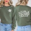 Simply Sage Market Women's Graphic Sweatshirt Retro Let It Snow Front and Back - 2 of 4