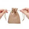 Juvale 100 Pack Burlap Drawstring Bags Jewelry Pouches for Rustic Wedding & Birthday Party Favors, 3.7 x 5.5 in - 3 of 4