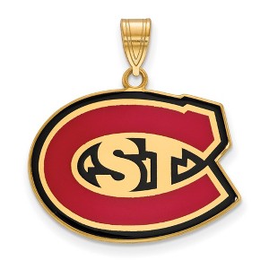 Black Bow Jewelry 14k Yellow Gold Plated Sterling Silver St. Cloud State Huskies NCAA Large Pendant - 1 of 3