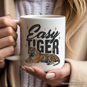 Easy Tiger Mug, Vintage Wild Animal Retro Grunge Gift| OrnamentallyYou - 1 of 3