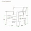 Logan Outdoor Teak Wood Lounge Chair with Sunbrella Vellum Cushion - Cambridge Casual - 4 of 4