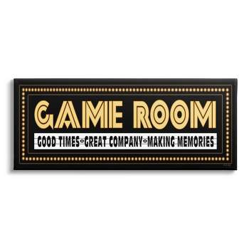 Stupell Industries Arcade Game Room Quote Vintage Style Sign Canvas Wall Art