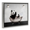 Stupell Industries Panda in Modern Bubble Bath Floating Frame Canvas Art - 2 of 4