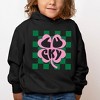 The Juniper Shop Lucky Clover Checkered Toddler Graphic Hoodie - 5/6 - Black - 2 of 3