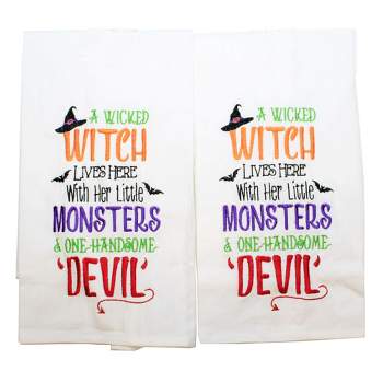 Black Cat & Witch Tea Towels Set/2 – Traditions