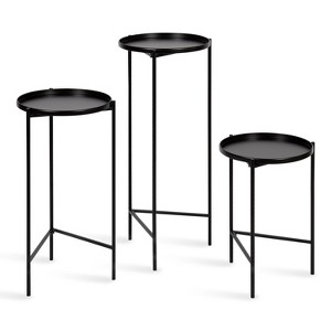 Kate and Laurel Ulani Round Metal Accent Table Set - 1 of 4