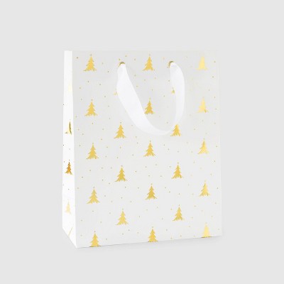 White and Gold Christmas Tree Cub Bag - Sugar Paper™