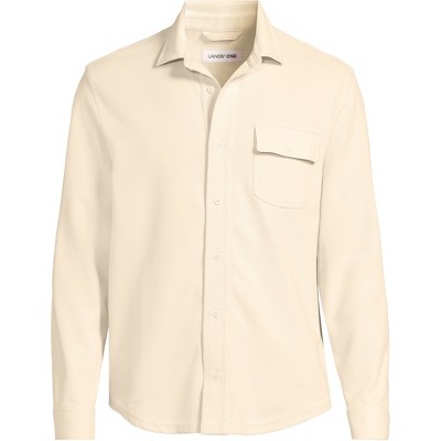 Lands' End Men's Long Sleeve Knit Workwear Waffle Shirt