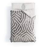 Optical Theme Emanuela Carratoni Comforter Set Black/White - Deny Designs