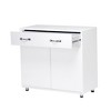 TiramisuBest Modern Sideboard Buffet Cabinet with 2 Drawers & Adjustable Shelves, Kitchen & Coffee Bar Storage, Black - 2 of 4