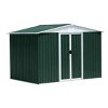 10×6 FT Large Outdoor Storage Shed with Aluminum Alloy Frame, Weather-Resistant Metal Tool Shed for Garden or Backyard – The Pop Home - 3 of 4