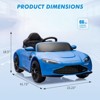 12V Ride on Sports Car for Kids, Licensed Aston Martin Battery Powered Car Toddles, Ride on Toy with RC, Horn, Soft Start - 2 of 4