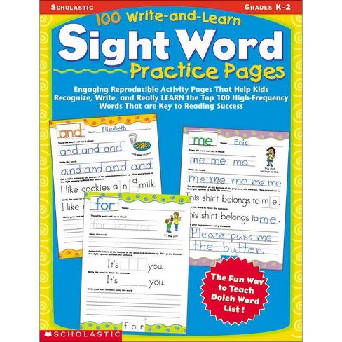 100 Write And Learn Sight Word Practice Pages By Scholastic Teaching Resources Paperback Target