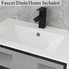 30" Ceramic Drop-in Sink in White with Faucet - 2 of 4