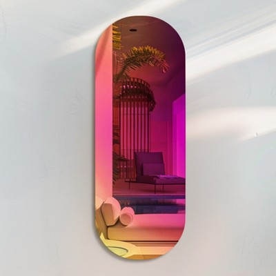 Artloge Wall Decor Mirror Long Oblong/Round Shape Iridescent Mirror Rainbow aesthetic Mirrors