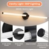 POWLIG 39.4-in 1-Light Black Modern Dimmable Wall Sconce Strip Mirror Headlights Dresser Light Bar - 4 of 4