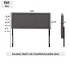 Gulches Full Size Upholstered Headboard - Adjustable Height, Linen Fabric, Sturdy Metal Frame Fits Standard Bed Frames/Platforms - 4 of 4