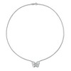EVERLY JEWELRY | Sterling Silver 1/6ct TGW Marquise-Cut Sky Blue Topaz Butterfly Necklace, 17 inc - 4 of 4