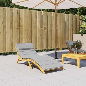 vidaXL Sun Lounger Cushion Gray 70.9"x23.6"x1.6" Oxford Fabric - 1 of 4