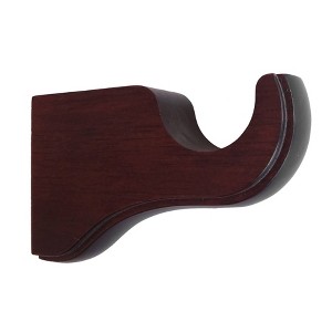1-3/8" Wood Rod Pole Lumi Home Furnishings M&M Single Curtain Rod Bracket 3ct - 1 of 4