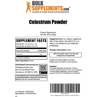 BulkSupplements Colostrum Powder