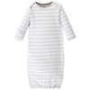 Touched by Nature Baby Organic Cotton Long-Sleeve Gowns 3pk, Safari - 3 of 4