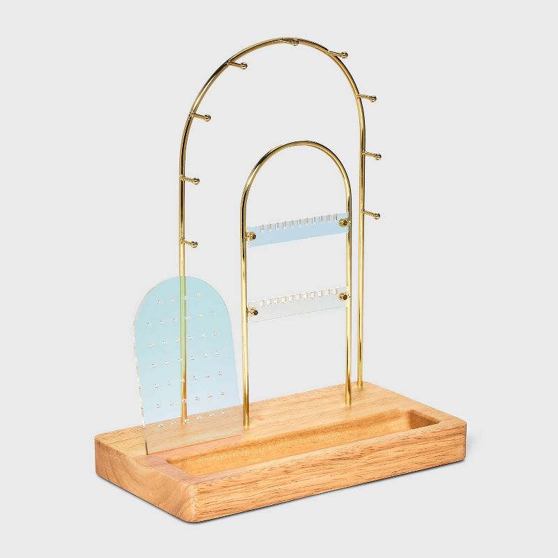 Standing Multi-arch Acrylic Stand with Rubberwood Finish - A New Day&#8482;, 1 of 6
