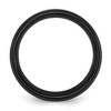 Black Bow Jewelry 8mm Black Plated Titanium Black/Blue Carbon Fiber Beveled Band - 2 of 4