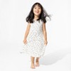 Bellabu Bear Kids Milk & Cookies White Bamboo Girls' Sleeveless Dress - 4 of 4