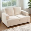 CAVINAS Modern Velvet Loveseat Sofa, Comfortable 2 Seater Couch with Deep Seating and High-Density Foam, Loose Back Cushions, Wide Arms - 3 of 4