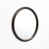 LuxenHome 32-Inch Round Brown Crater MgO Frame Wall Mirror - 4 of 4