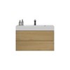 NicBex Floating Bathroom Vanity with Sink,Bathroom Sink Vanity with 2 Drawers,35.8 inch Bathroom Sink Cabinet without Drain and Faucet,Pre-assembled - 2 of 4