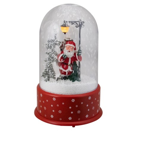 Northlight Lighted Santa with Street Light Snowing Christmas Globe - 11.75" - image 1 of 4