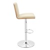 Adjustable Swivel Bar Stool in Faux Leather with Back and Chrome Base for Kitchen or Bar - 4 of 4