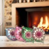 Glass Christmas Tree Ornaments - 67mm/2.63" [4 Pieces] Decorated Balls from Christmas by Krebs Seamless Hanging Holiday Decor - 3 of 4