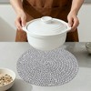 REGALWOVEN Round Placemats Set of 6 Woven Placemats for Home and Kitchen Indoor Table Mat Wipe Clean - 4 of 4