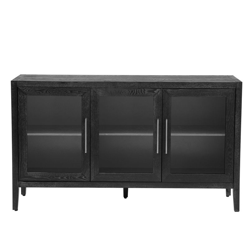 Modern Sideboard, Buffet Storage Cabinet with Tempered Glass Doors and Adjustable Shelves-ModernLuxe, 5 of 15