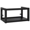 vidaXL Wall-mounted Bathroom Washbasin Frame Black 23.2 in. x 15 in. x 12.2 in. Iron - 2 of 4