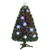 Costway 3FT Pre-Lit Fiber Optic Artificial Christmas Tree with Multicolor Led Lights - 2 of 4
