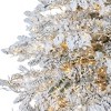 Nearly Natural 9-ft Flocked Grand Northern Rocky Fir Artificial Christmas Tree with 8208 Warm Cluster (Multifunction) - 3 of 4