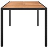 vidaXL Garden Dining Table Black 74.8x35.4x29.5 in Poly Rattan - 4 of 4