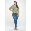 WEST K Women's Leah V Neck Short Dolman Sleeve Front Knob Blouse - 3 of 4
