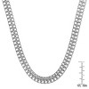 Steeltime Men's stainless steel flat fancy chain link necklace. Color Options: Silver, Gold - 3 of 4